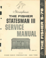 Fisher STATESMAN-3-S-78 - Service Manual 
